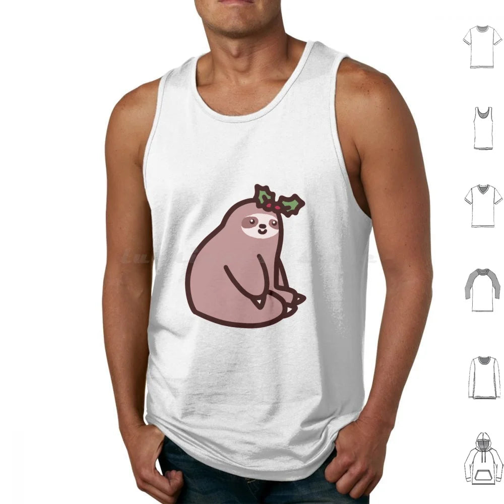 Sloth & Holly Christmas Tank Top