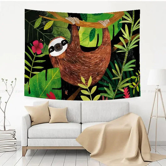 Hanging Sloth Wall Hanging Tapestry