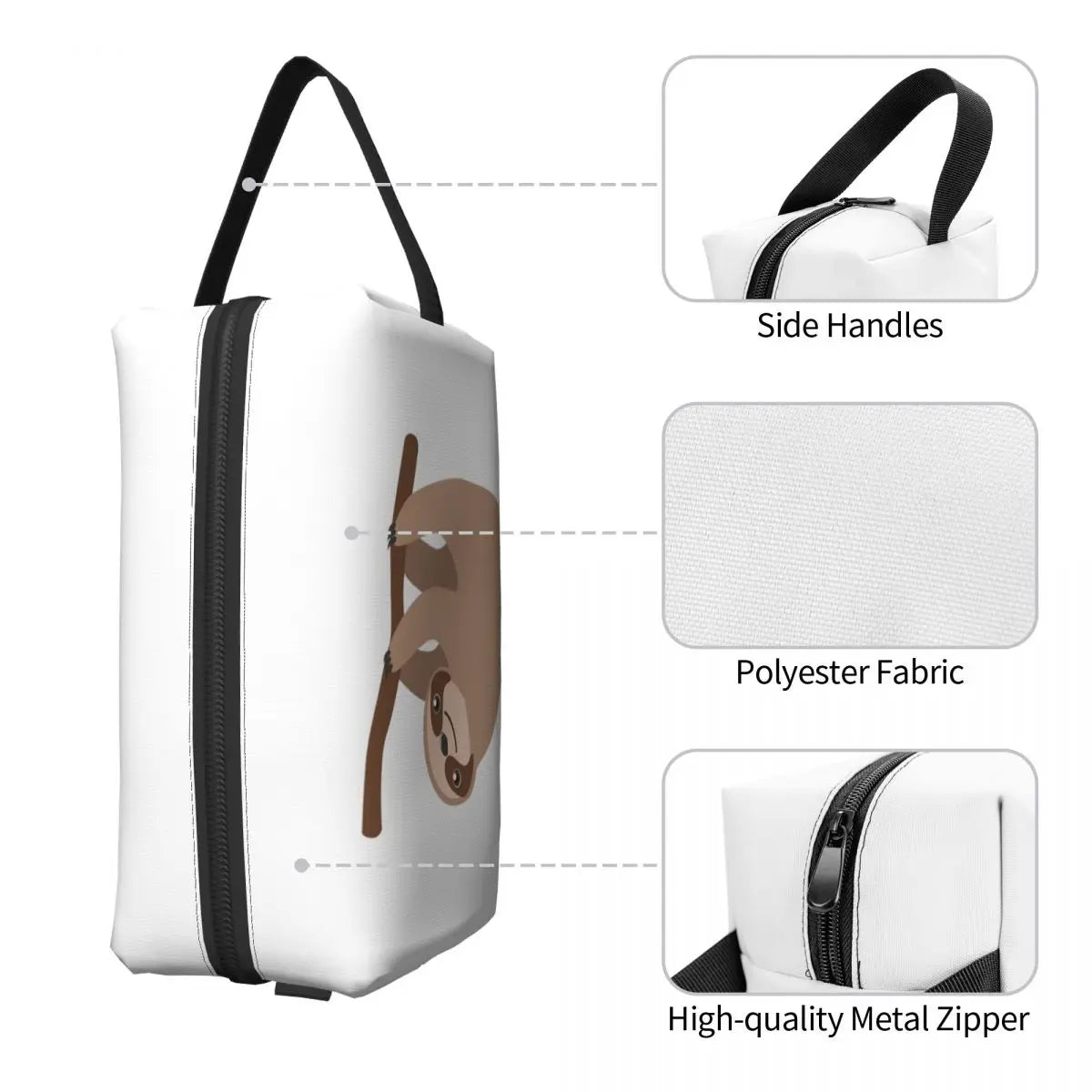 Sloth Hanging On A Branch Cosmetic Bag