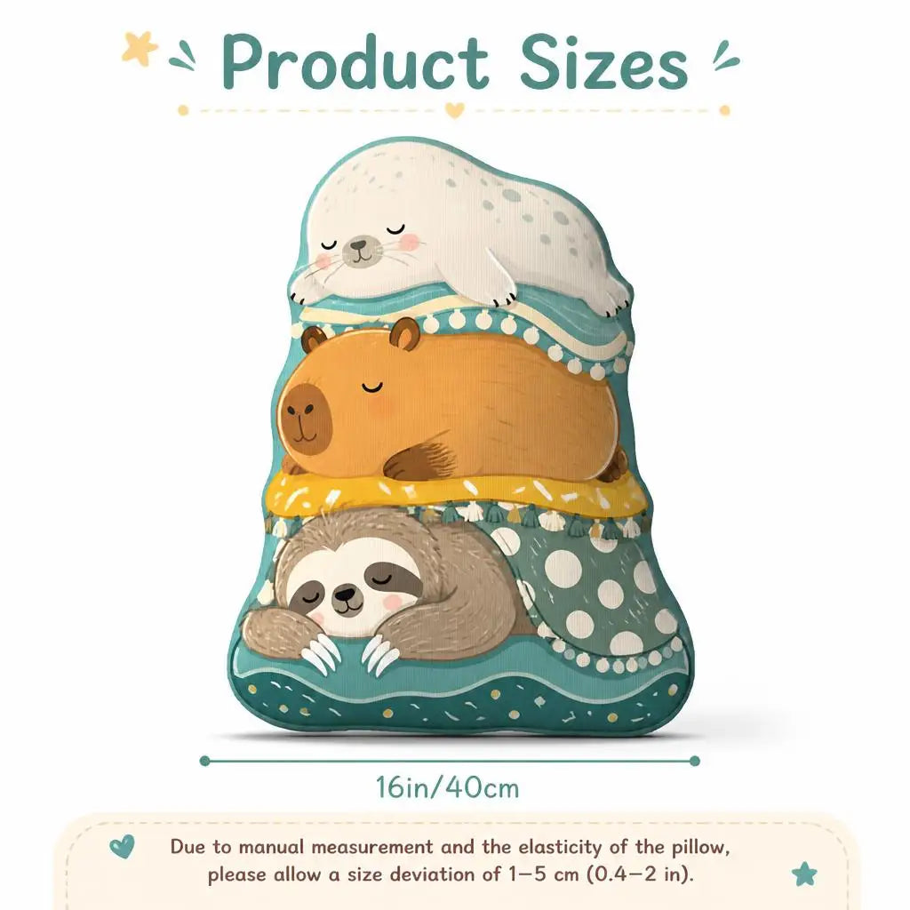 Sleeping Sloth Animal Stack Pillow