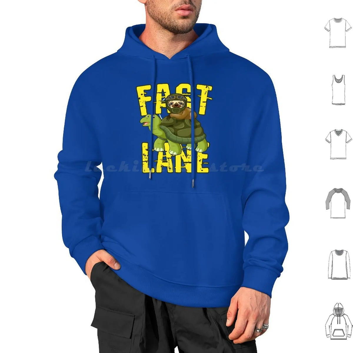 Fast Lane Sloth On Turtle Hoodie