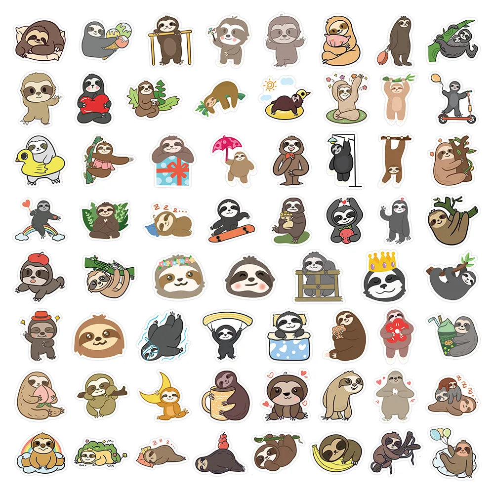 Sloth Cartoon Stickers