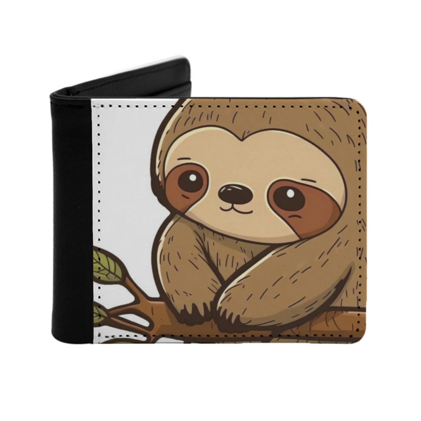 Cute Sloth Leather Wallet Credit Card/Id Holder