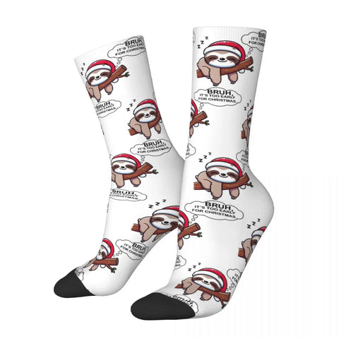 Image of Bruh, It's Too Early For Christmas Sloth Socks