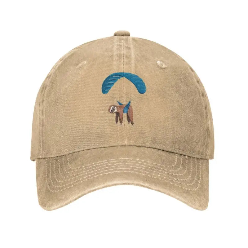 Paragliding Sloth Baseball Cap