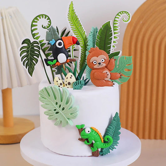 Jungle Sloth & Friends Cake Toppers