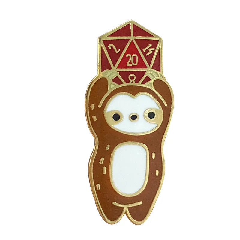 Sloth Enamel Pin Badges