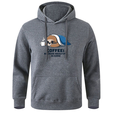 Image of Coffee Because Adulting Is Hard Hoodie