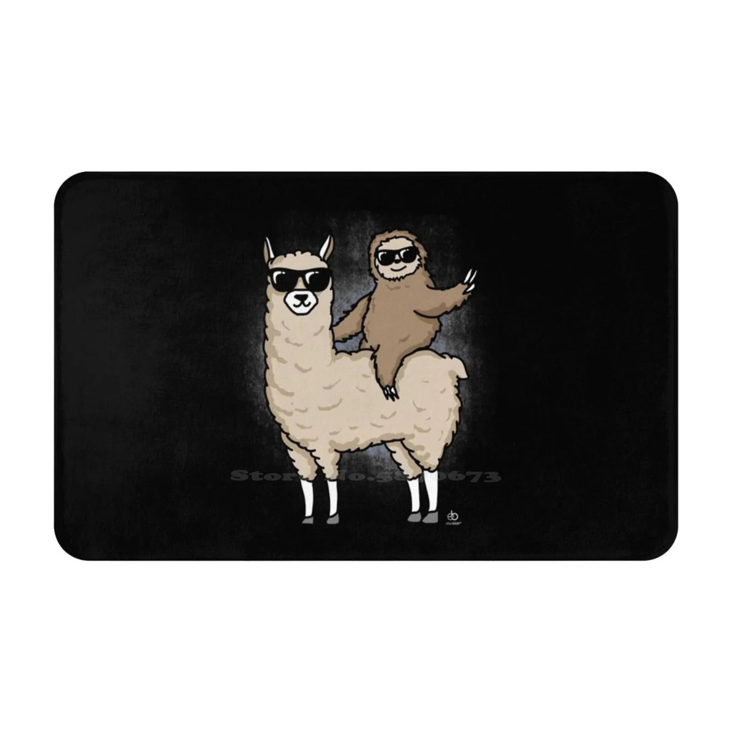 Llama And Sloth Gift Soft Cushion Door Mat