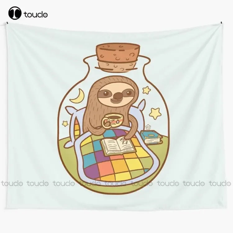 Sloth In A Bottle Wall Tapestry or Blanket