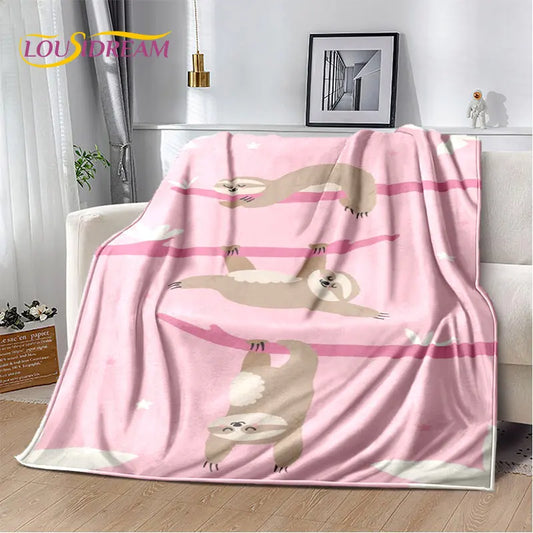 Pink Hanging Sloth Blanket product photo