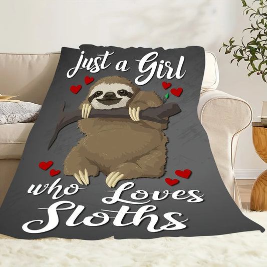 Just a Girl Who Loves Sloths Blanket