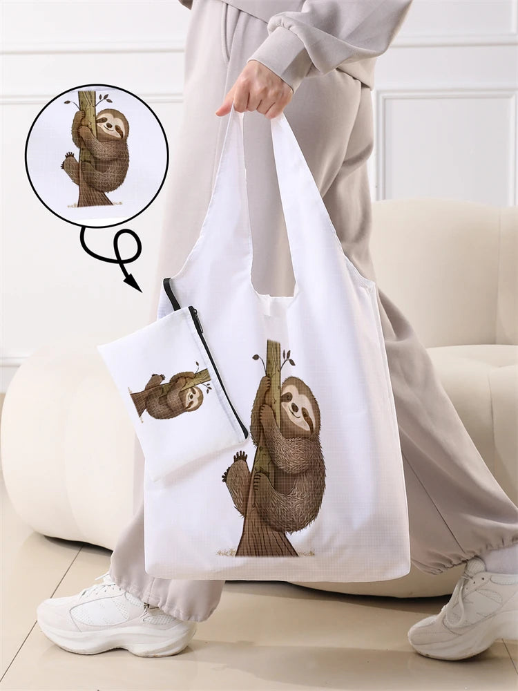 Foldable Sloth Shopping Bag