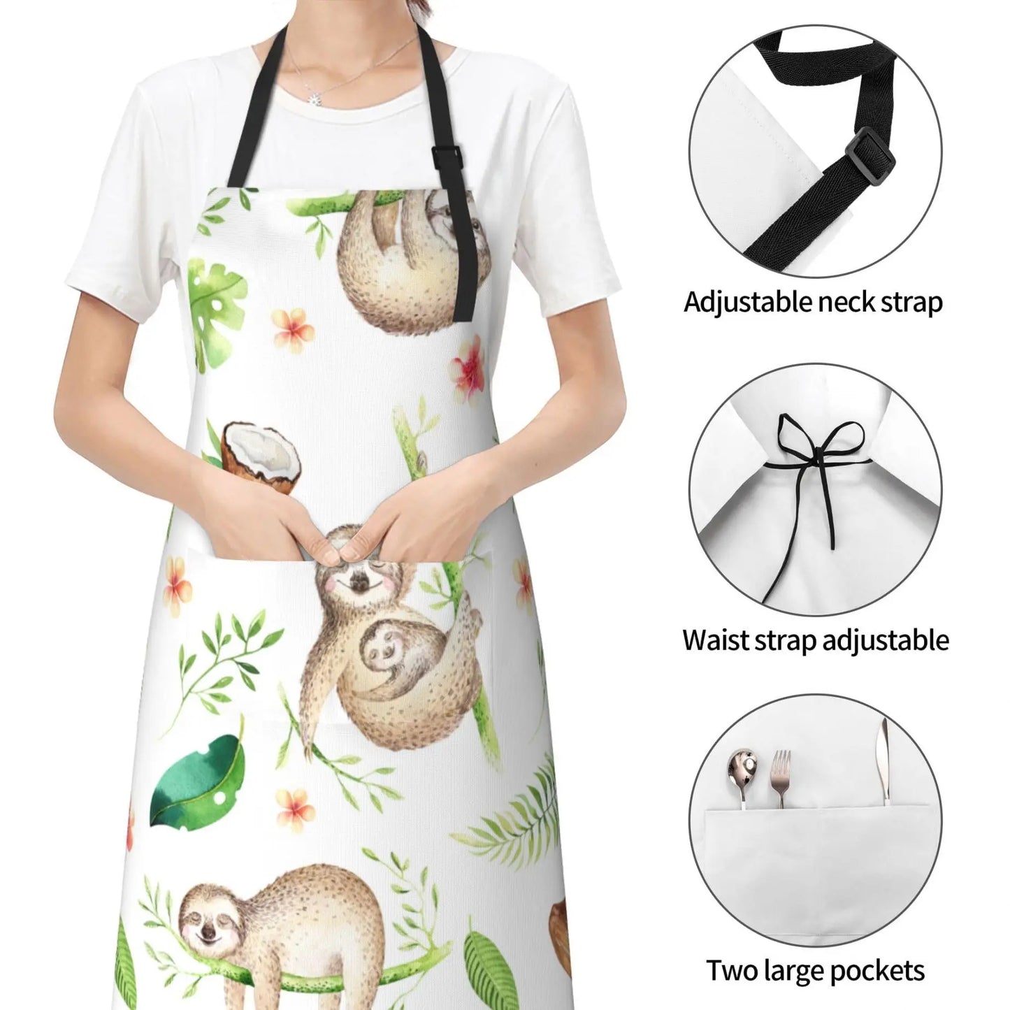 Sloths Cooking Apron