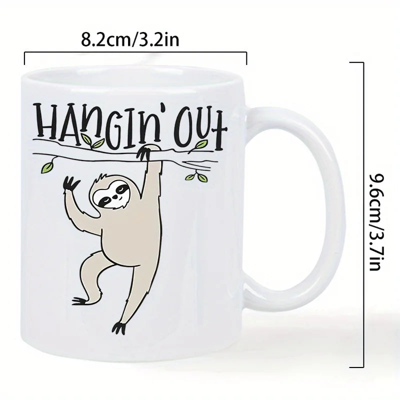 Hangin' Out Cute Sloth Ceramic Mug