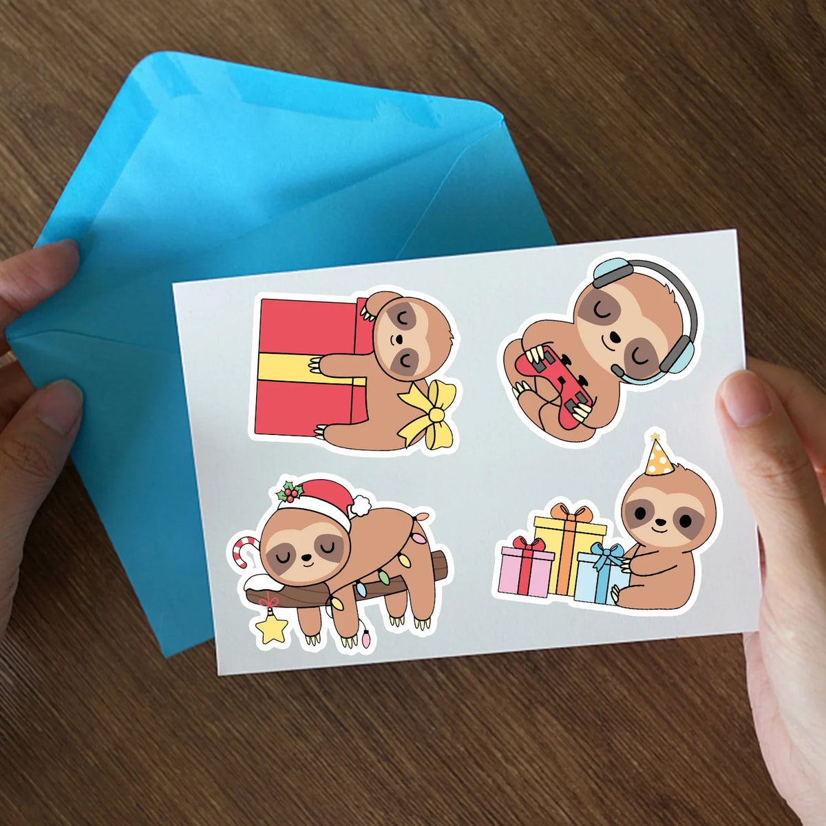 10/30/50 Piece Sloth Stickers