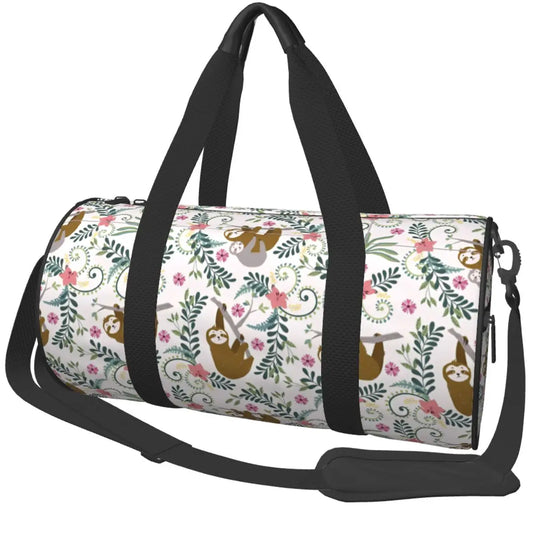 Sloth Jungle Floral Sports Bag
