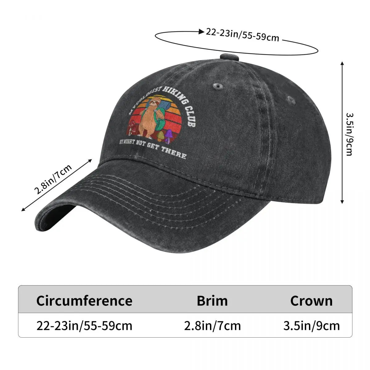 Sloth Hiking Club Baseball Cap
