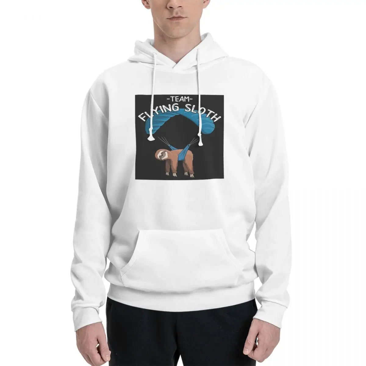 Paragliding Flying Sloth Hoodie