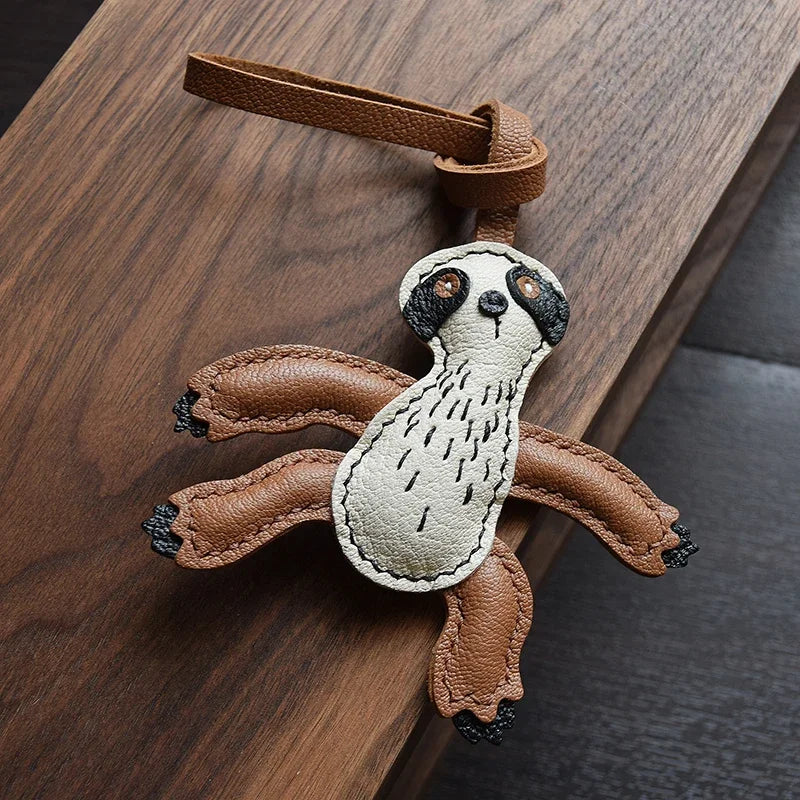 Sloth Handmade Leather Pendant