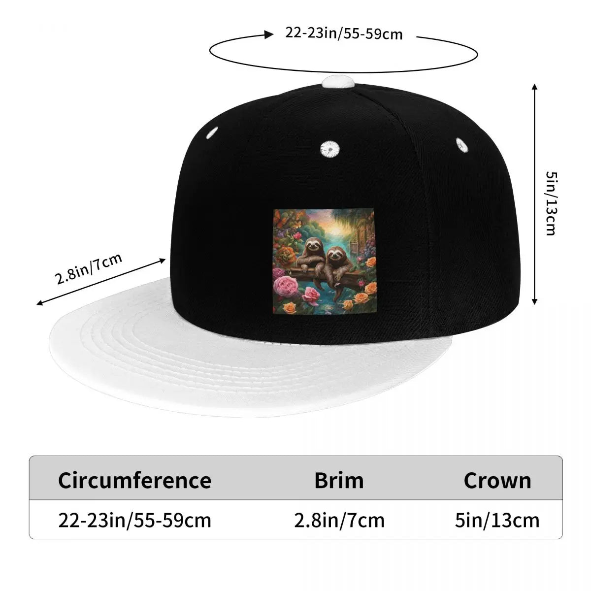 Sloth Scene Picture Baseball Cap