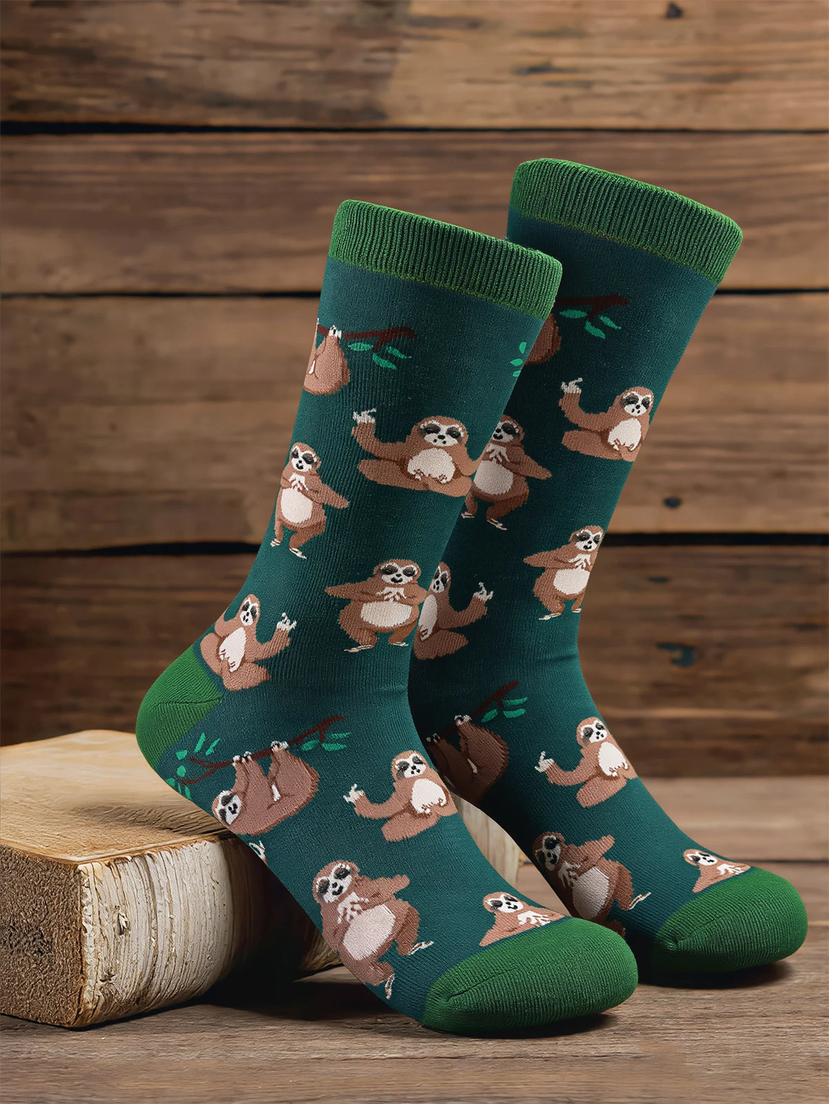 Forest Sloth Socks