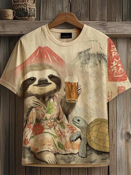 Japanese Style Sloth Vintage T-shirt