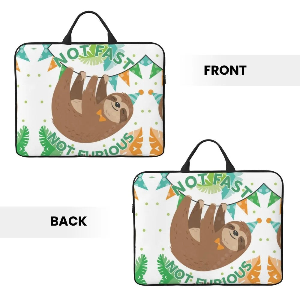 Not Fast Not Furious Sloth Laptop Bag
