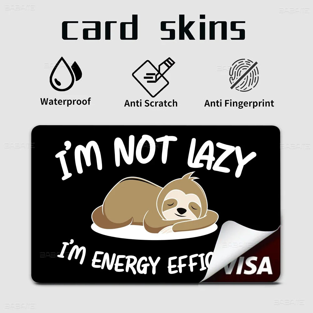 Sloth Sticker To Cover Debit / Credit Cards