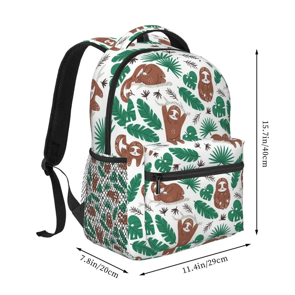 Jungle Leaves Sloth Backpack