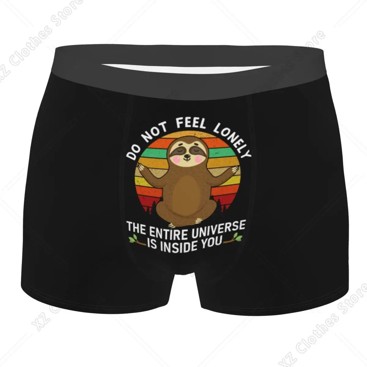 Do Not Feel Lonely Sloth Boxer Briefs product photo