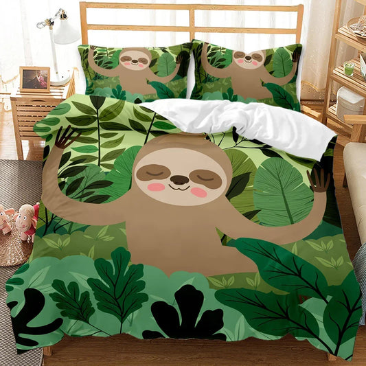 Jungle Sloth Duvet Cover Set