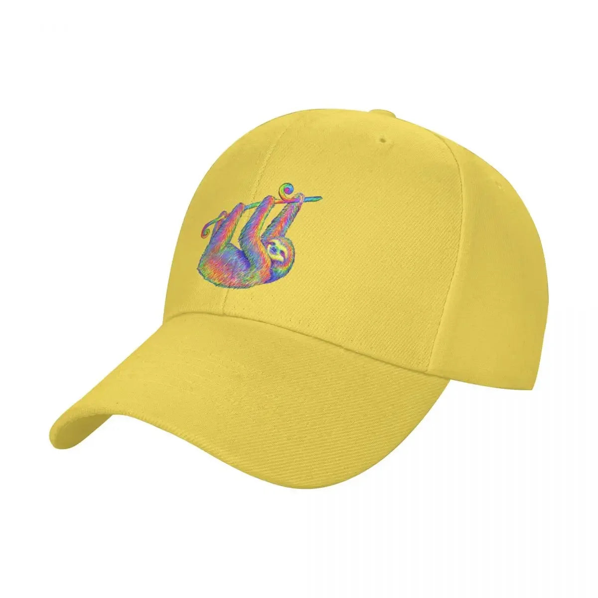 Hanging Around Psychedelic Sloth Baseball Cap