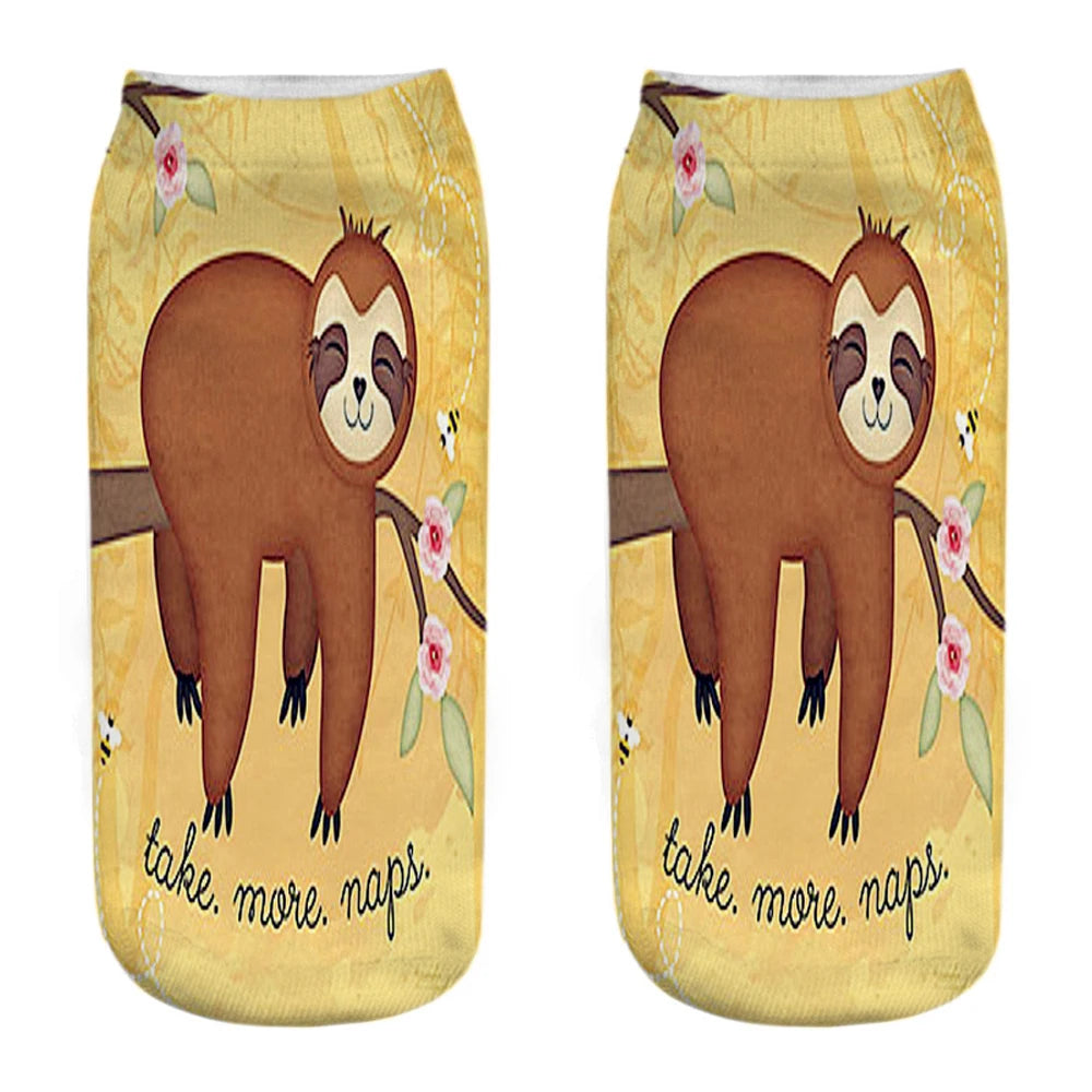 Sloth Short Ankle Socks