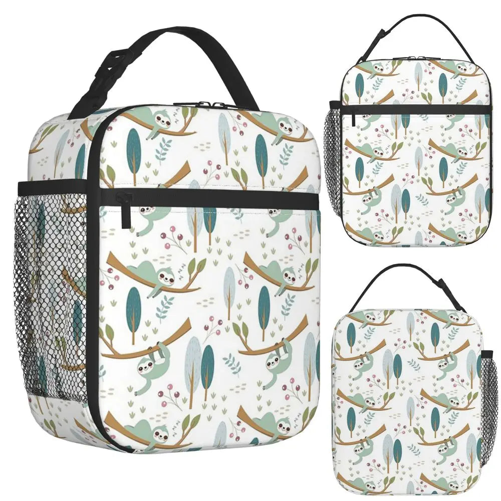 Sleeping Sloth Insulated Lunch Bag