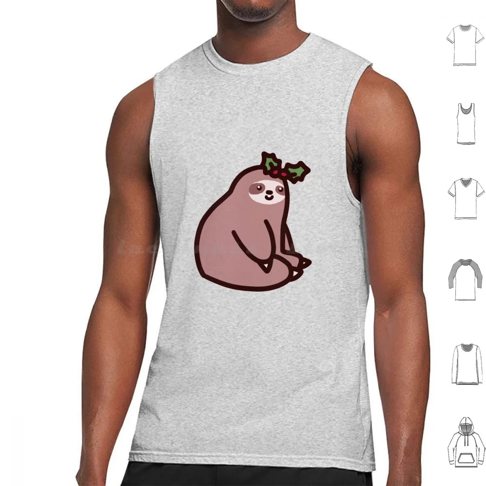 Sloth & Holly Christmas Tank Top