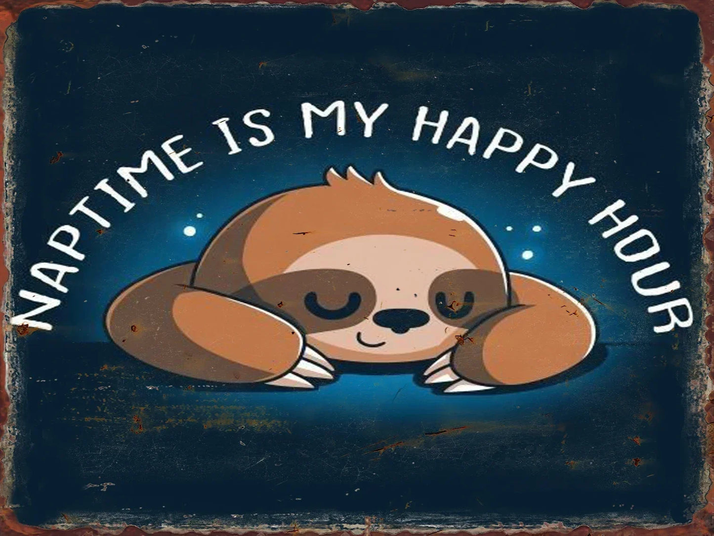 Vintage Sloth Metal Wall Art