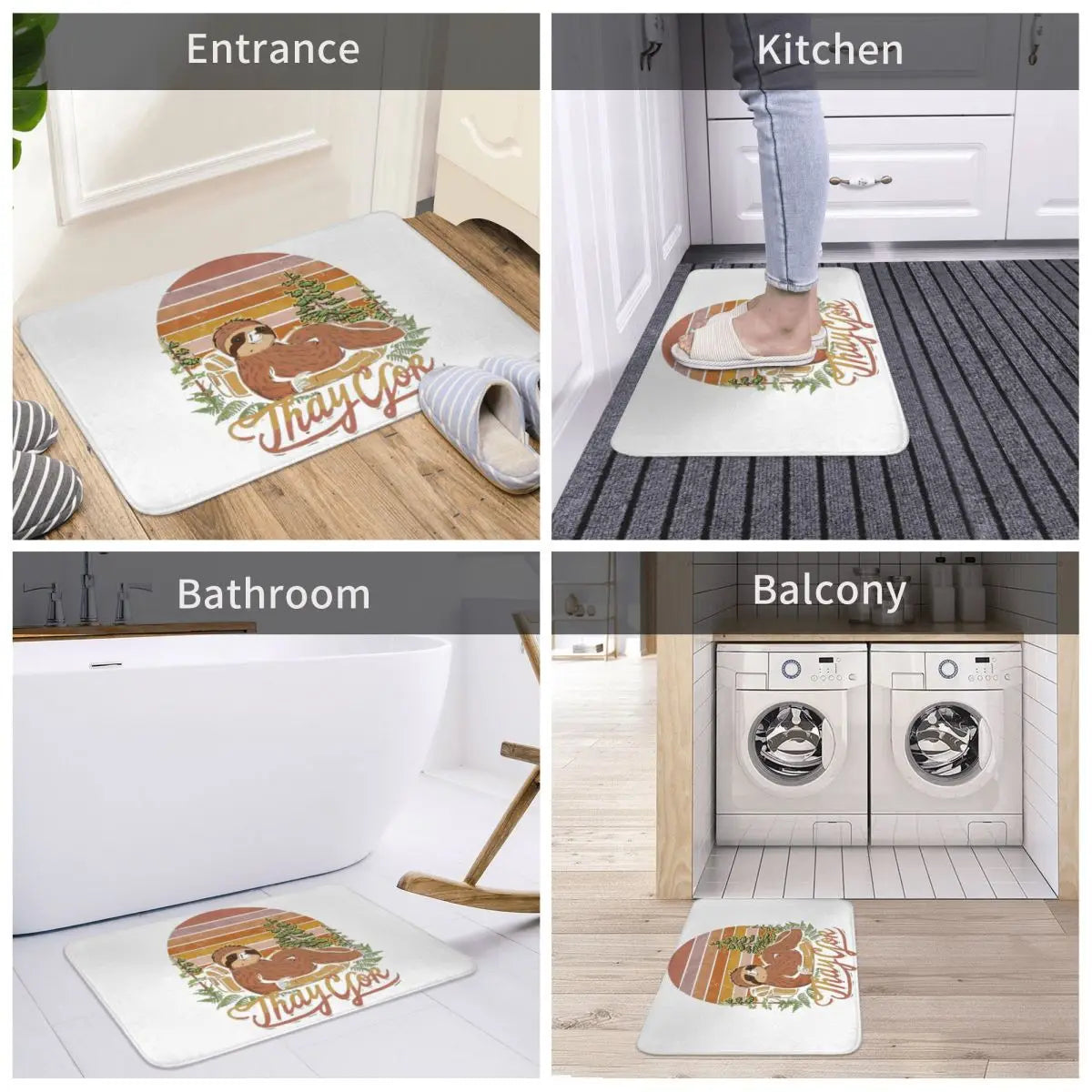Sloth Hiking Team Doormat