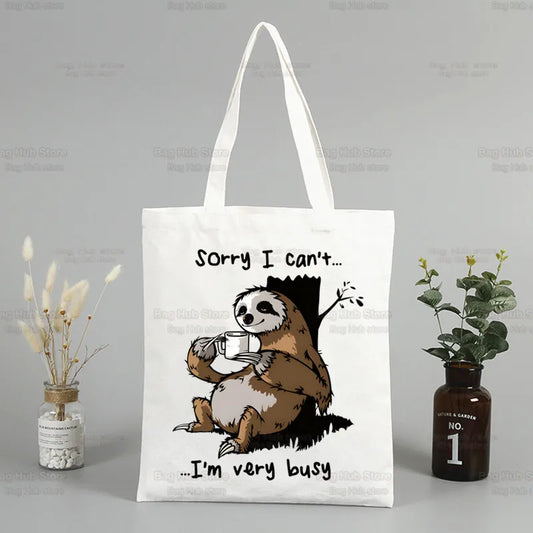 Sorry I Can't Canvas Tote Bag