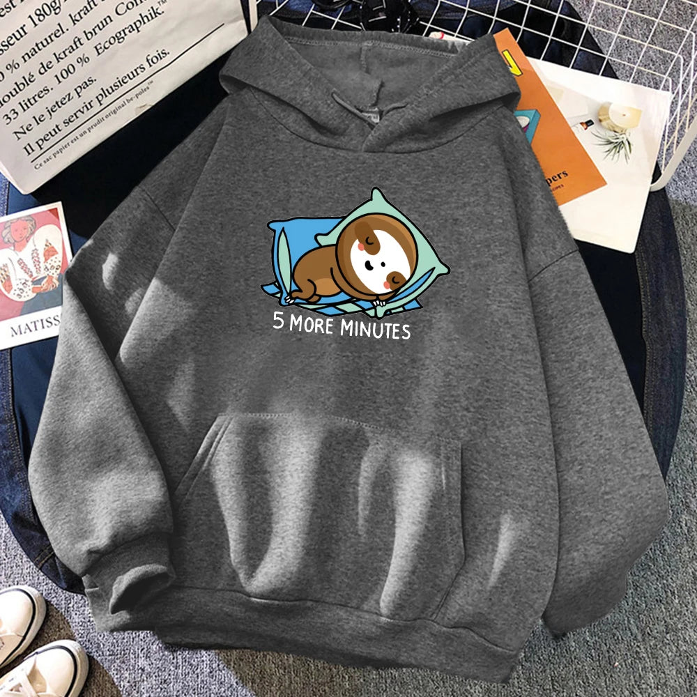5 More Minutes Sleeping Sloth Hoodie