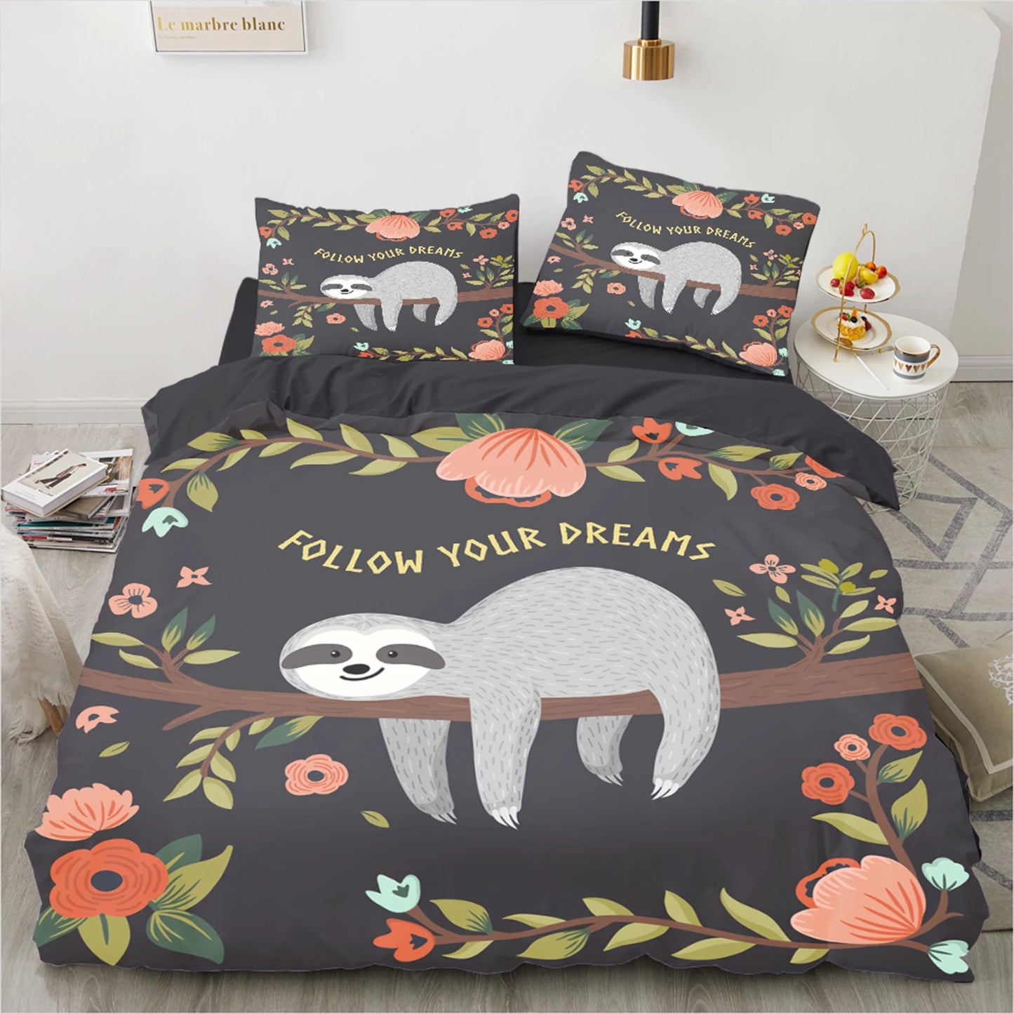 Assorted Sloth Duvet Cover Bedding Set