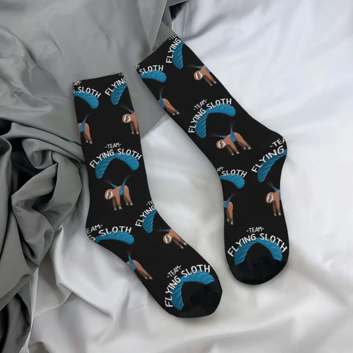 Paragliding Flying Sloth Socks