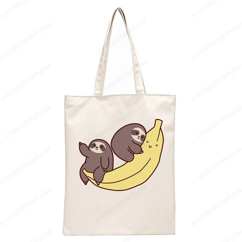 Banana Sloth Tote Bag
