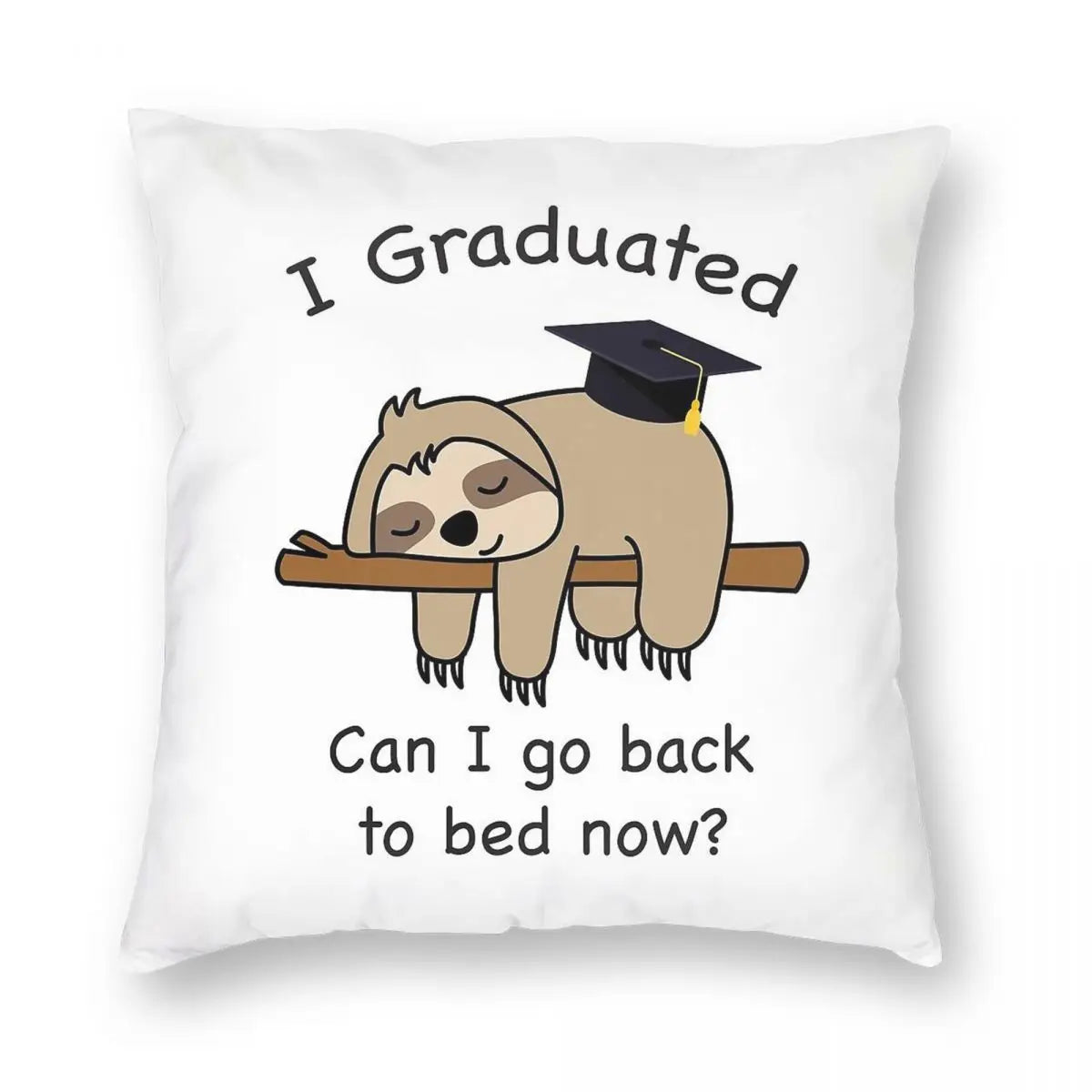 Graduation Sloth Cushion Cover