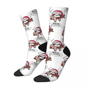 Bruh, It's Too Early For Christmas Sloth Socks