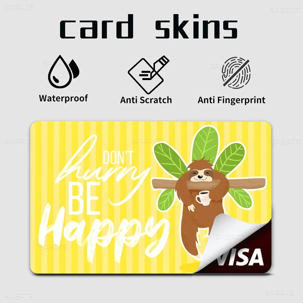Sloth Sticker To Cover Debit / Credit Cards