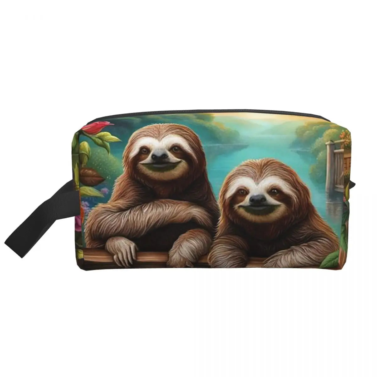 Smiling Sloths Cosmetic Bag