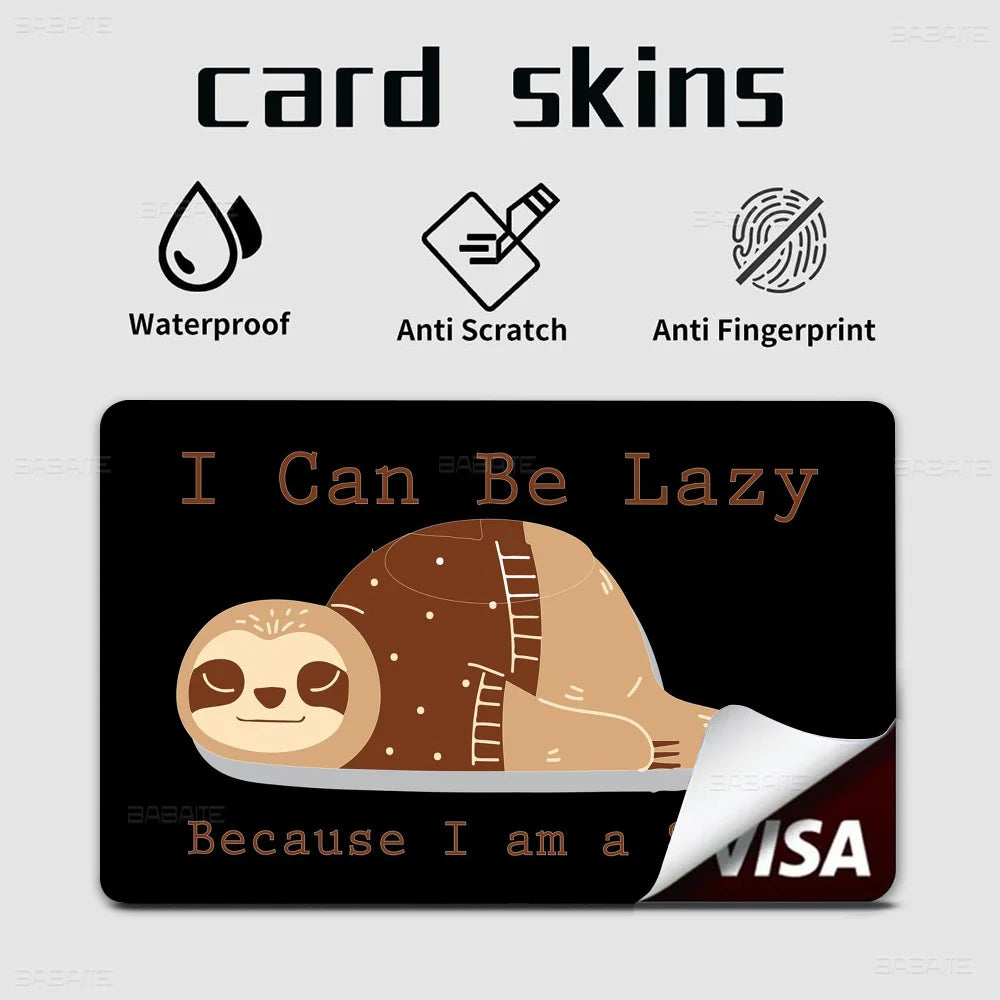 Sloth Sticker To Cover Debit / Credit Cards