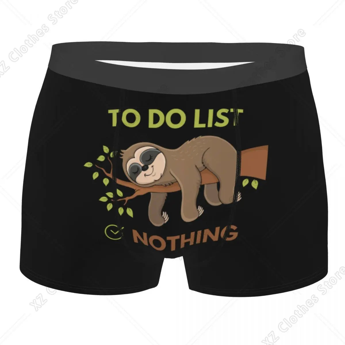 To Do List Nothing Sloth Boxer Briefs product photo
