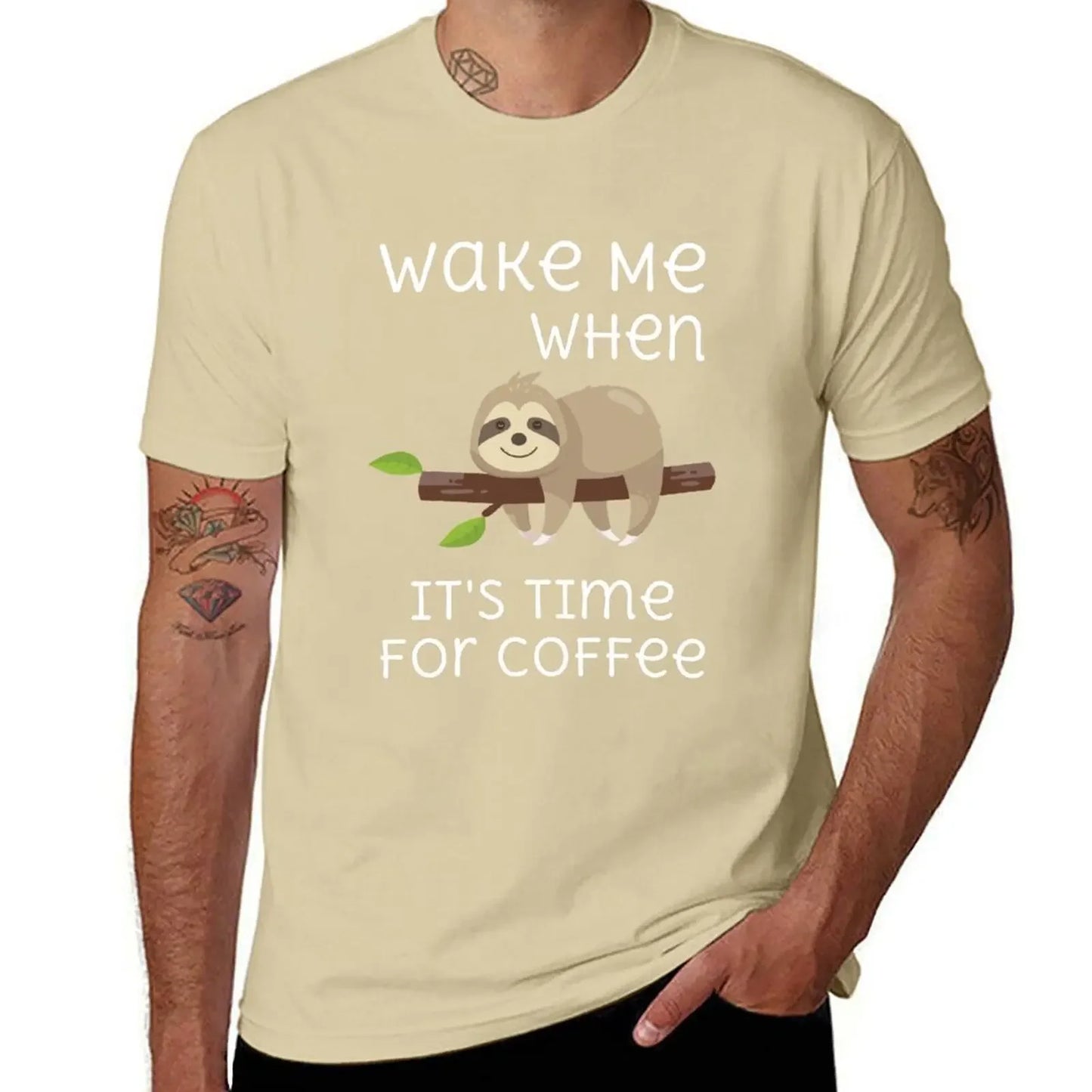 Wake Me When It's Time For Coffee Sloth T-Shirt